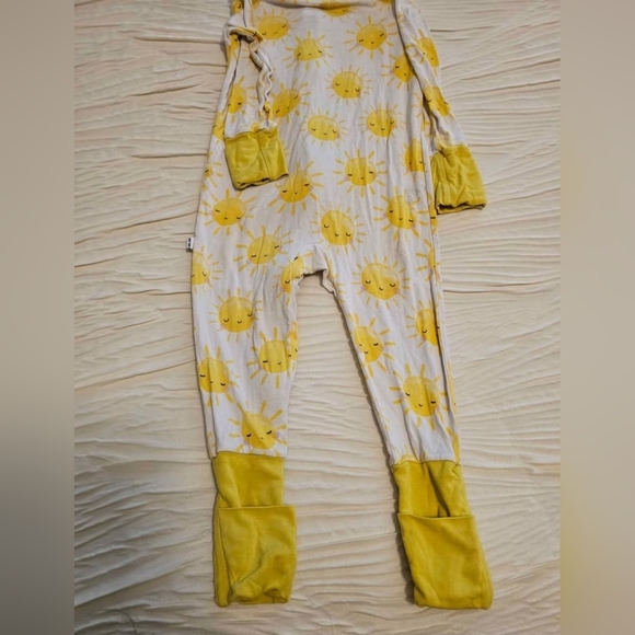 Little Sleepies Sunshine Yellow Kids One Piece Pijama - Picture 4 of 6